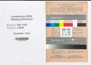 Entnazifizierung Paul Guenther, geb. 06.06.1903 (Verm.Techniker)