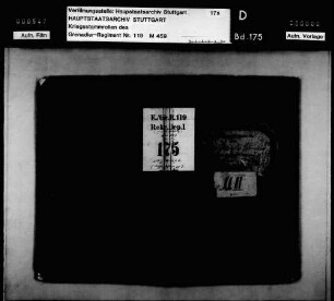 Kriegsstammrolle des I. Rekrutendepots (2. Feldkompanie) - Unteroffiziere etc.