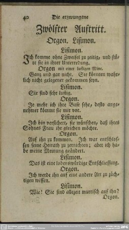 Zwölfter Auftritt. Orgon. Lisimon