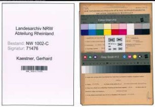Entnazifizierung Gerhard Kaestner, geb. 05.03.1905 (Korrespodent)