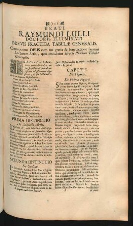 Beati Raymundi Lulli Doctoris Illuminati Brevis Practica Tabulae Generalis