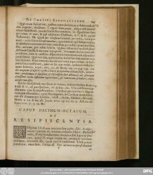 Caput Decimum-Octavum, De Resipiscentia.