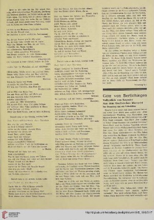 Götz von Berlichingen : Volksstück von Kayssler, aus dem Goetheschen übersetzt