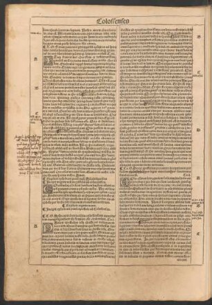 Incipit epistola beati pauli apostoli ad Colossenses.