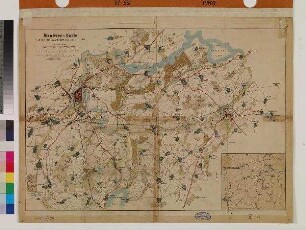 Manöver-Karte für die Herbstübungen der 17tn Division im Jahre 1869