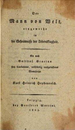 Der Mann von Welt