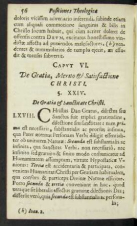 Caput VI. De Gratia, Merito & Satisfactione Christi.