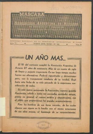 Un año más...