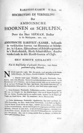 Het eerste Geslacht Van de Eenschallige of gedraaide Hoorntjes, van binnen paarlemoerachtig blinkende