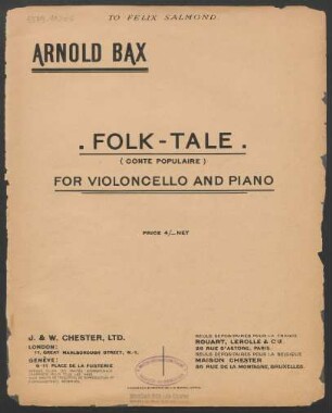 Folk-tale : for violoncello and piano
