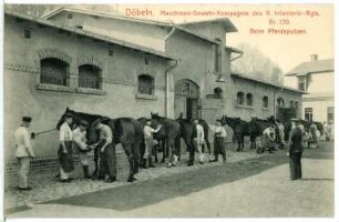 Döbeln. 11.Infanterie-Regiment Nr.129 Maschinen-Gewehr-Kompagnie Pferdeputz.