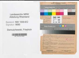 Entnazifizierung Friedrich Demuschewski, geb. 20.03.1905 (Polizeibeamter)
