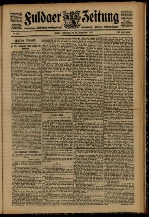 Erste Ausgabe vom Dienstag, den 18. Dezember 1906.