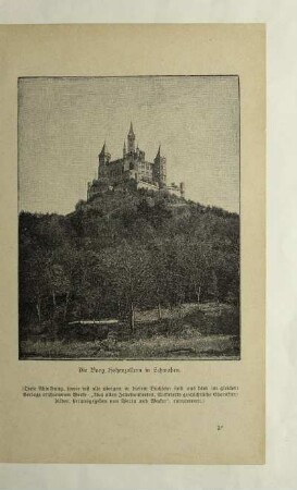 Die Burg Hohenzollern in Schwaben