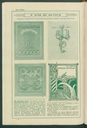 A arte do ex-libris : Quatro trabalhos notáveis do artista inglez James Guthrie
