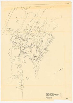 Kurpark, Bad Orb: Isometrie, Situation am Gesellschaftshaus 1:500, Blatt 9