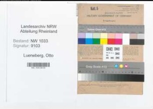 Entnazifizierung Otto Lueneberg , geb. 08.06.1896 (Polizeibeamter)