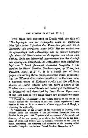 The Hudson tract of 1612 .