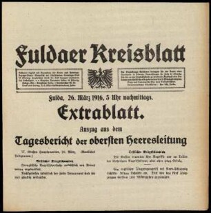 Ausgabe vom Sonntag, den 26. März 1916.