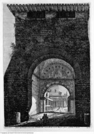 I monumenti più interessanti di Roma ..., Tafel 4: Abbazia delle Tre Fontane, Pronao