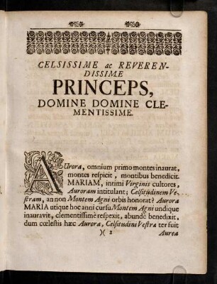 2r-2v, Celsissime ac Reverendissime Princeps, ...