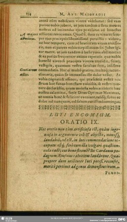 Luti Encomium. Oratio IX.