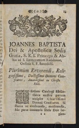 iii-xxxvi, Joannes Baptista Dei & Apostolica Sedis Gratia, ...