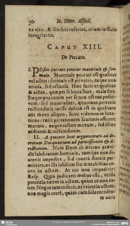 Caput XIII. De Peccato