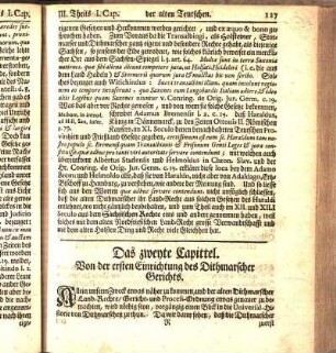 Das zweyte Capittel. Von der ersten Einrichtung des Dithmarscher Gerichts.