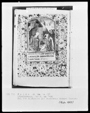 Stundenbuch — Geburt Christi, Folio 53verso