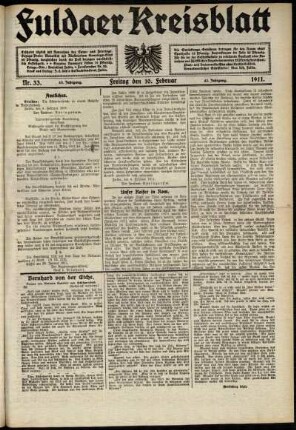 Ausgabe vom Freitag, den 10. Februar 1911.