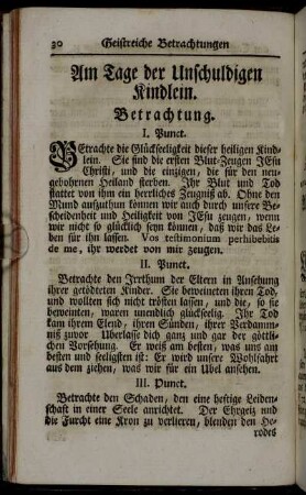 Am Tage der Unschuldigen Kindlein.