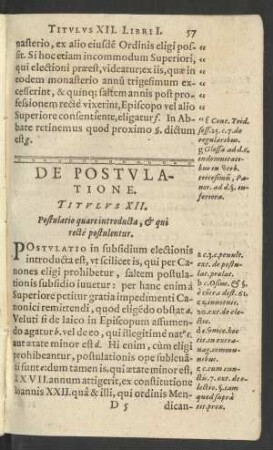De Postulatione. Titulus XII.