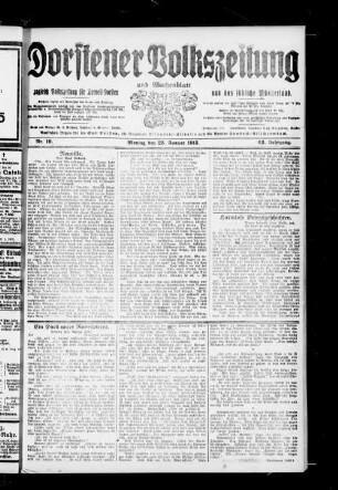 Dorstener Volkszeitung und Wochenblatt. 1910-1919