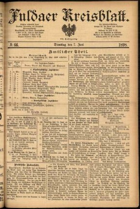 Ausgabe vom Dienstag, den 07. Juni 1898.