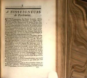 A nosseigneurs de Parlement