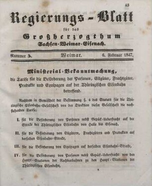 Nr. 5 : 6. Februar 1847
