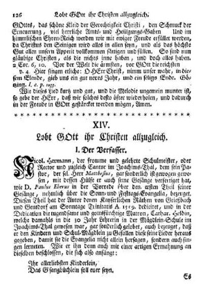 XIV. Lobt GOtt ihr Christen allzugleich.