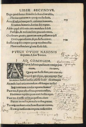 Publii Ovidii Nasonis de ponto, Liber Tertius.