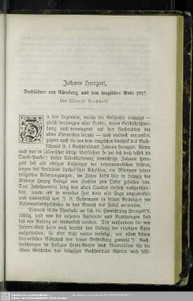 Johann Herrgott, Buchführer von Nürnberg, und sein tragisches Ende 1527