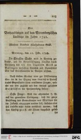 Fuenften Bandes Fuenfzehntes Stuek.