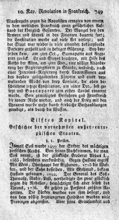 Eilftes Kapitel. Geschichte der vornehmsten außer-europaeischen Staaten