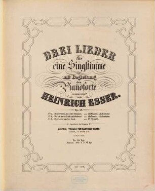 Drei Lieder für eine Singstimme mit Begleitung des Pianoforte : op. 50