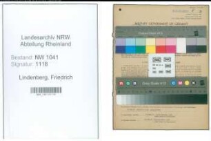 Entnazifizierung Friedrich Lindenberg , geb. 12.07.1914 (Landarbeiter)