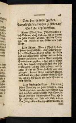 45-48, Von den grünen Farben.