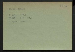 Ehrle, Johann