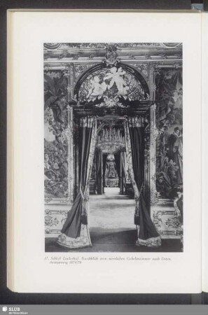 17. Schloß Linderhof. Durchblick vom westlichen Gobelinzimmer nach Osten, Ausstattung 1874/78