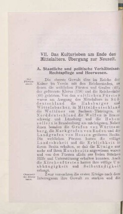 VII. Das Kulturleben am Ende des Mittelalters. Übergang zur Neuzeit