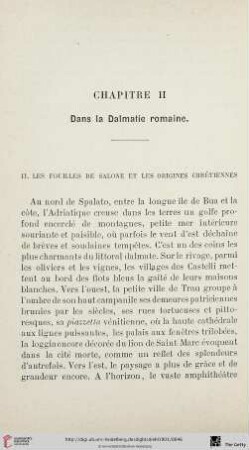 Chapitre II: Dans la Dalmatie romaine