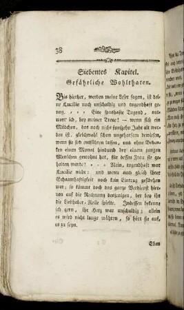Siebentes Kapitel. Gefährliche Wohlthaten.